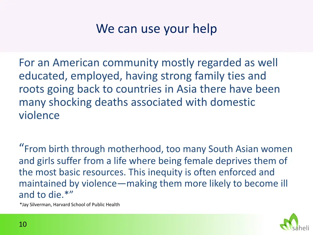 we can use your help