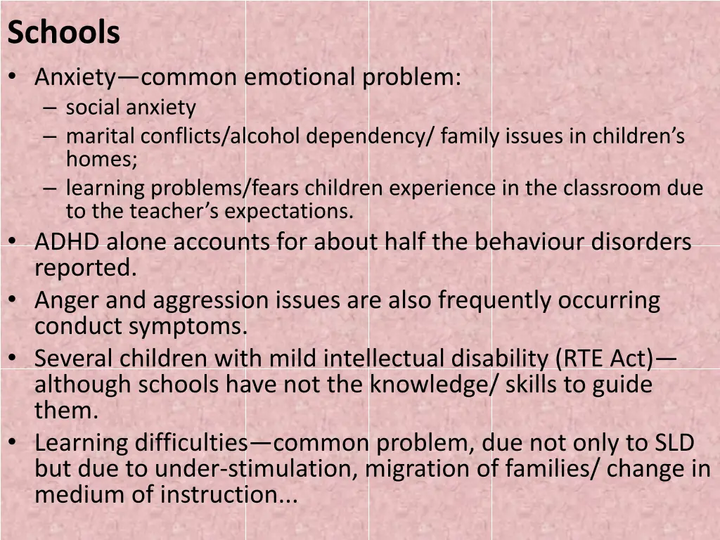 schools anxiety common emotional problem social