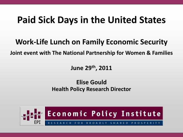 paid sick days in the united states