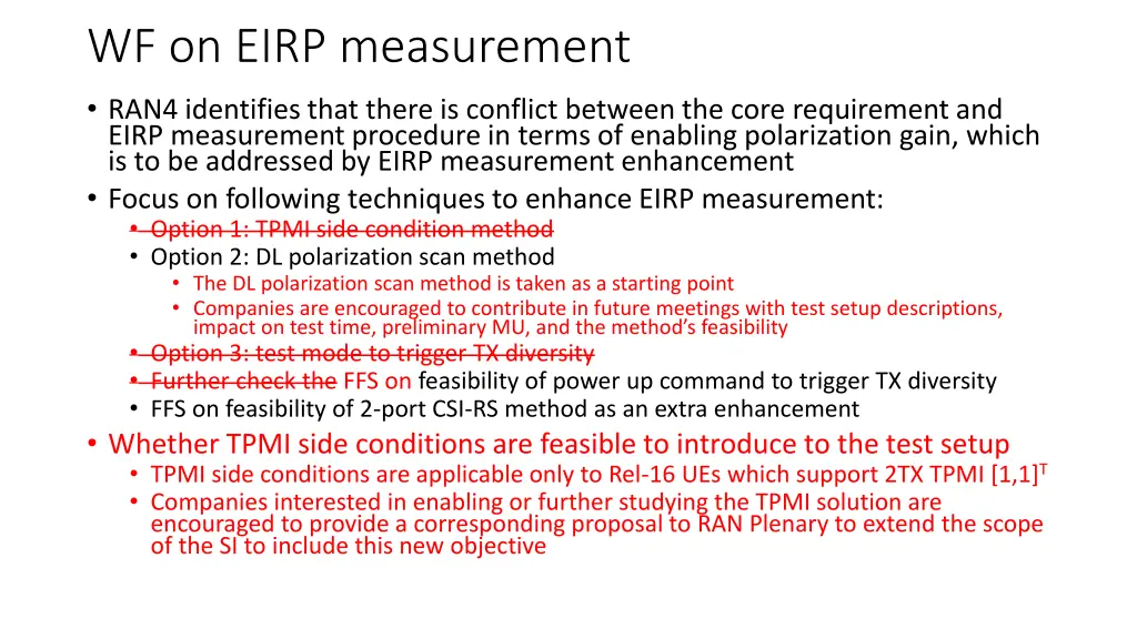 wf on eirp measurement