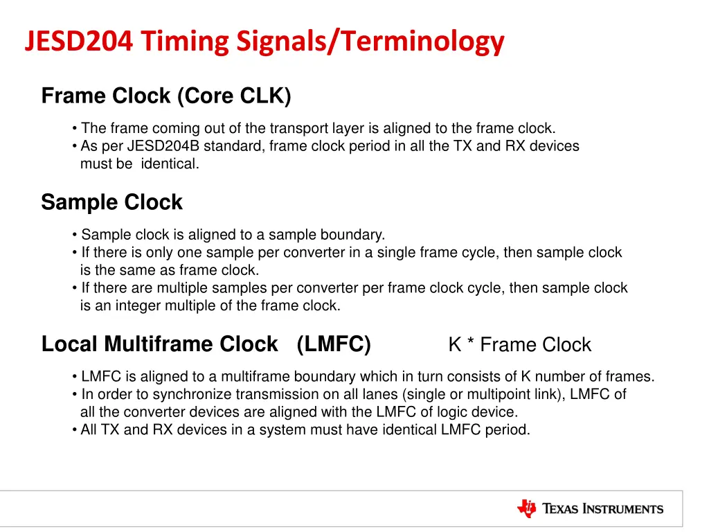jesd204 timing signals terminology 1
