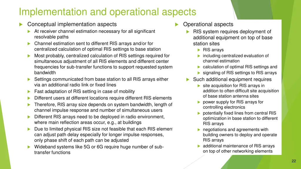 implementation and operational aspects