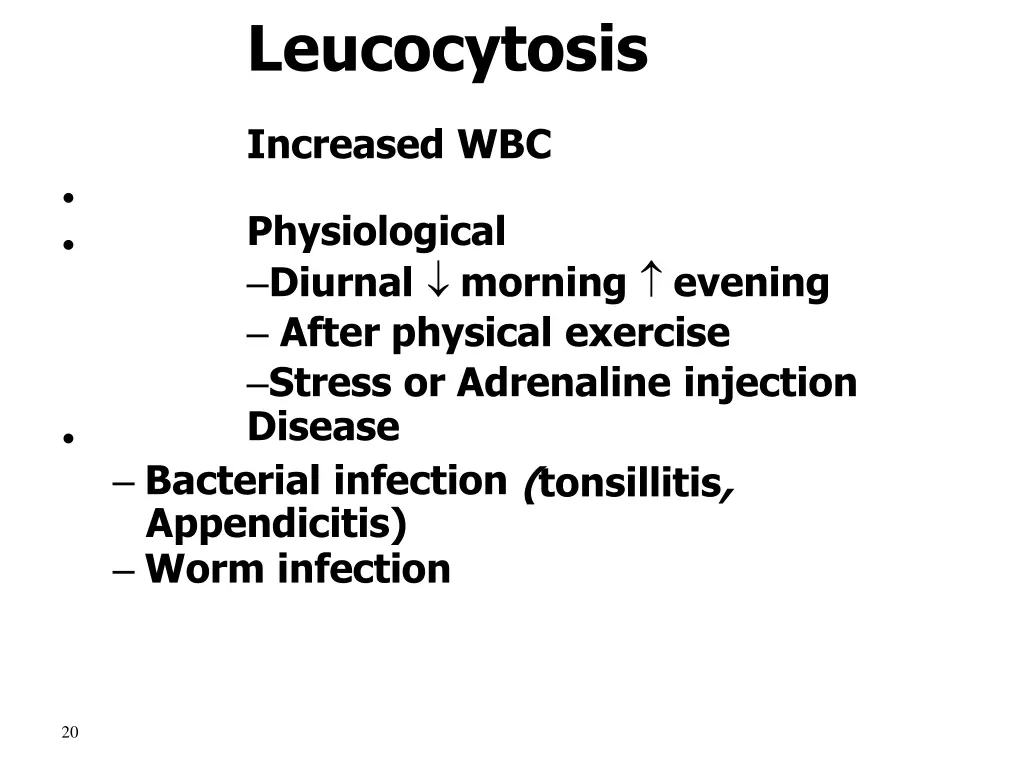 leucocytosis