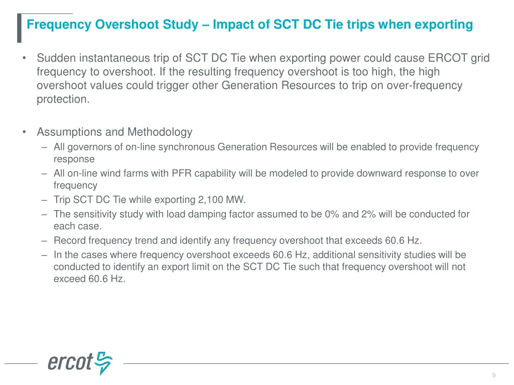 frequency overshoot study impact