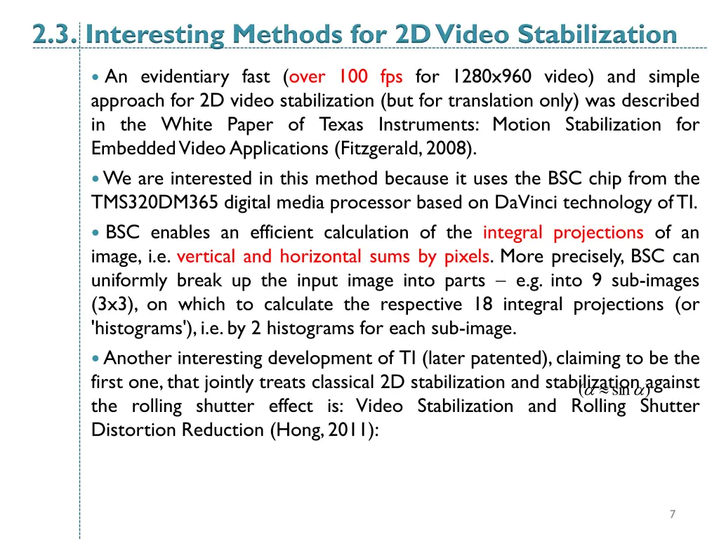 2 3 interesting methods for 2d video stabilization