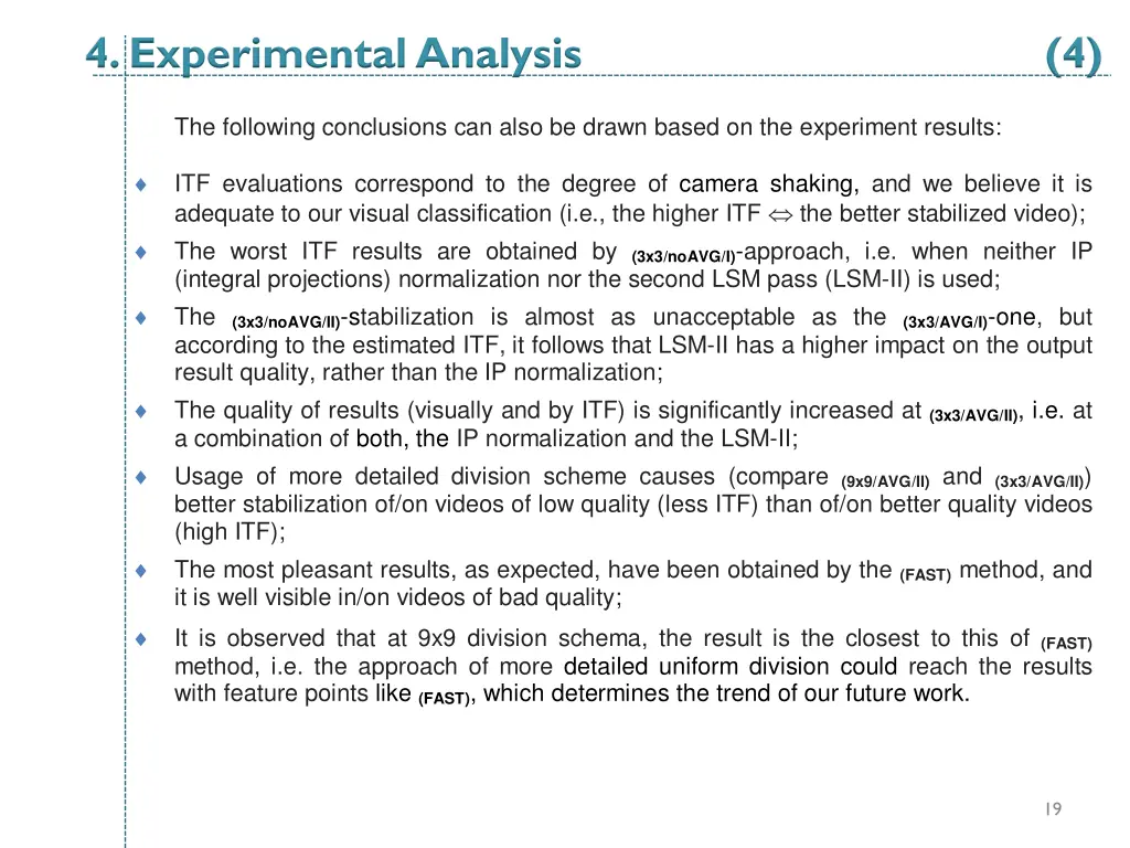 4 experimental analysis 4