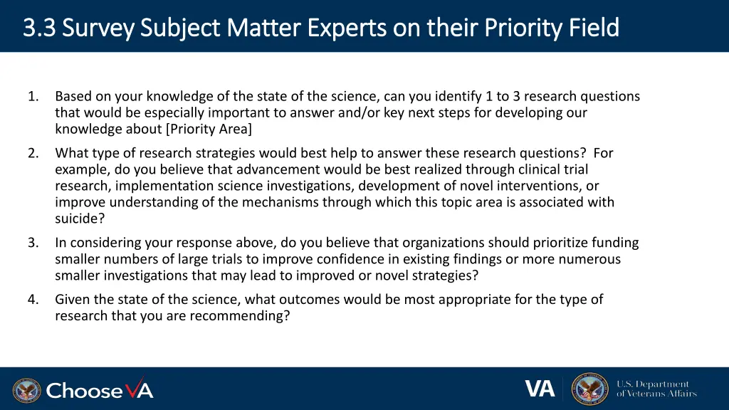3 3 survey subject matter experts on their 7