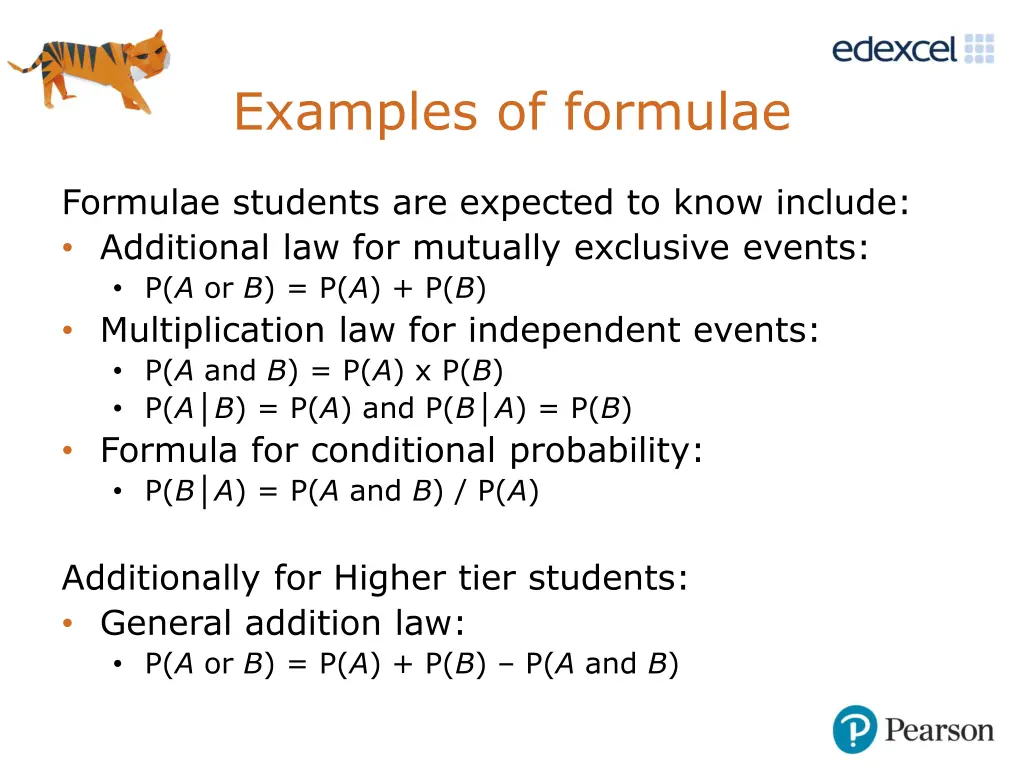 examples of formulae