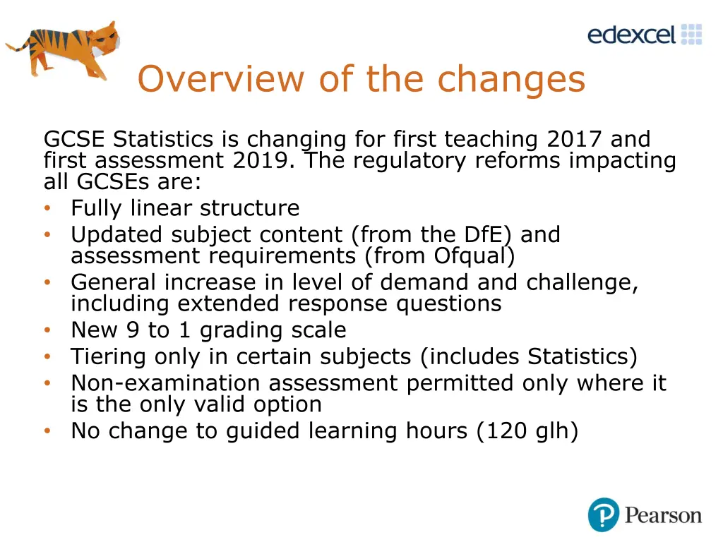 overview of the changes
