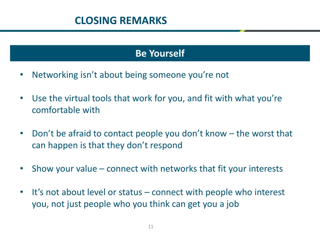 closing remarks