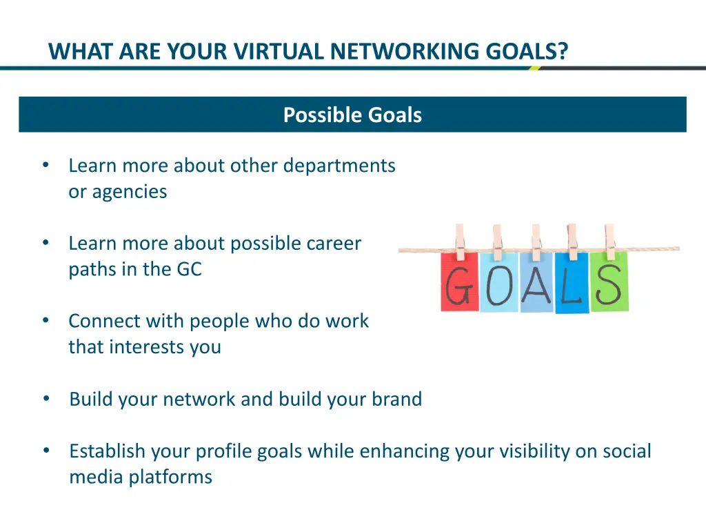 what are your virtual networking goals