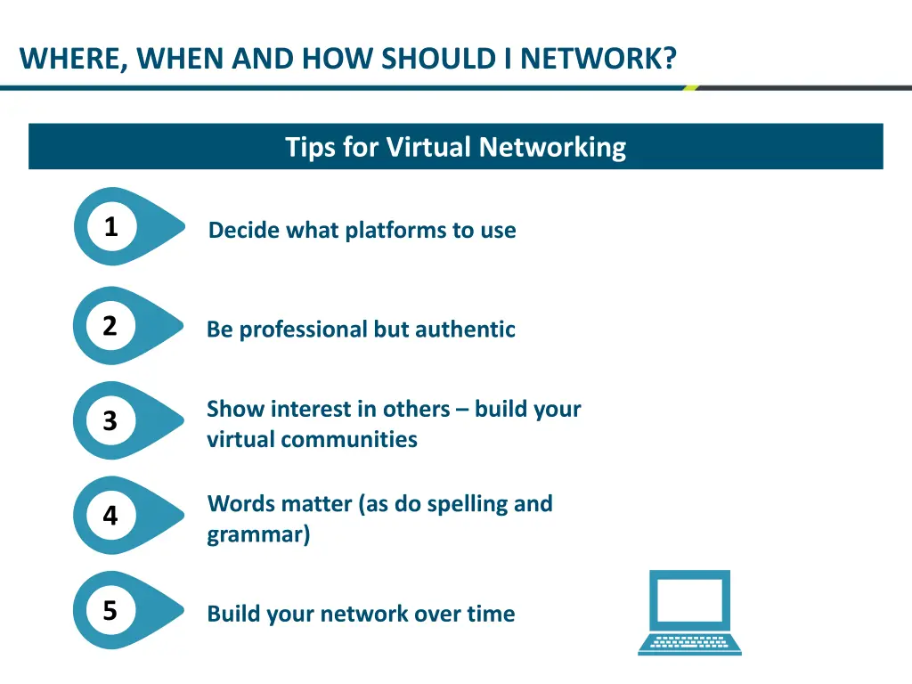 where when and how should i network