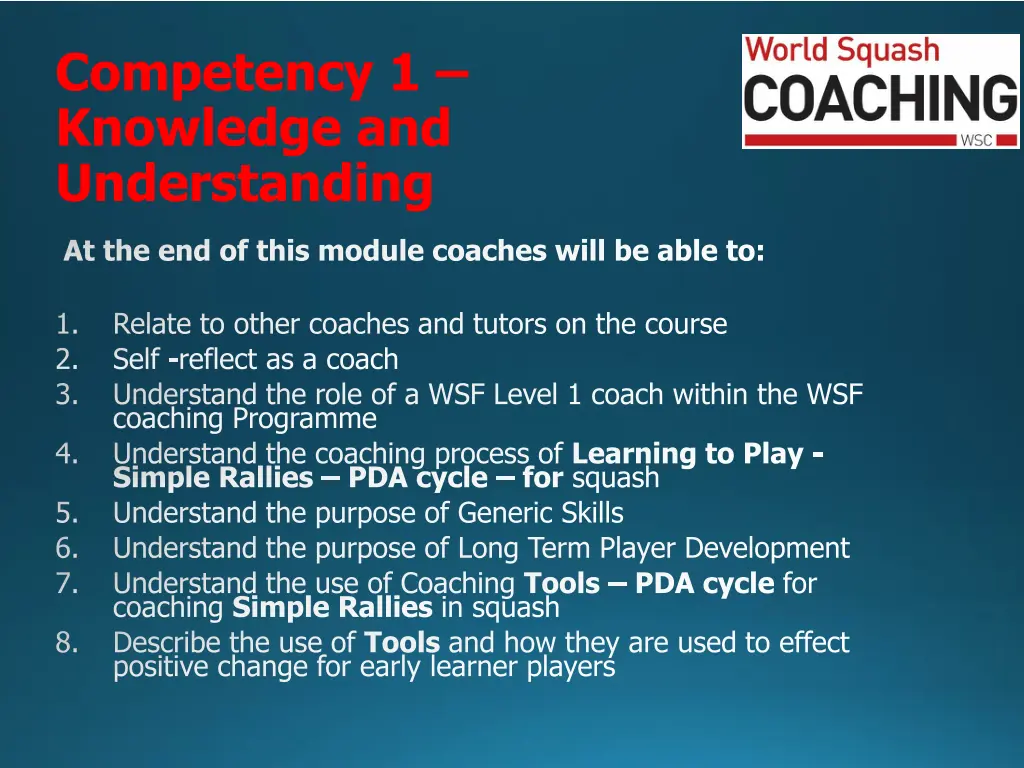 competency 1 knowledge and understanding
