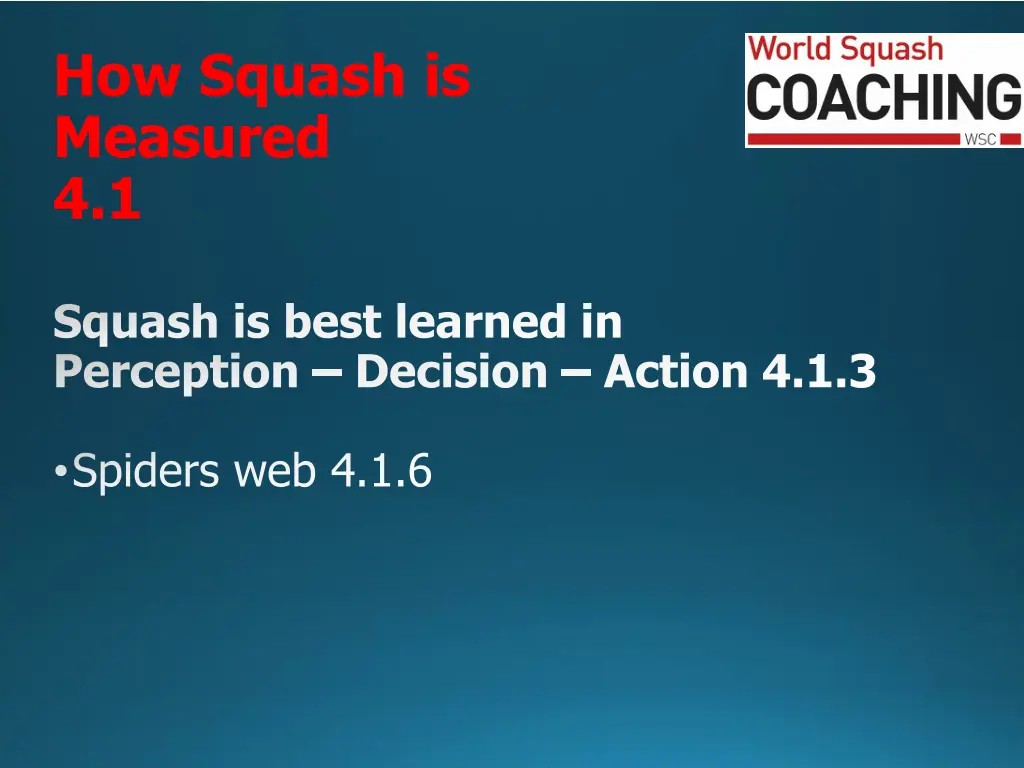 how squash is measured 4 1