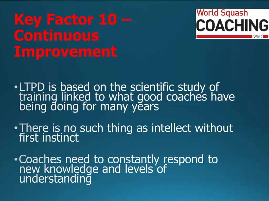 key factor 10 continuous improvement