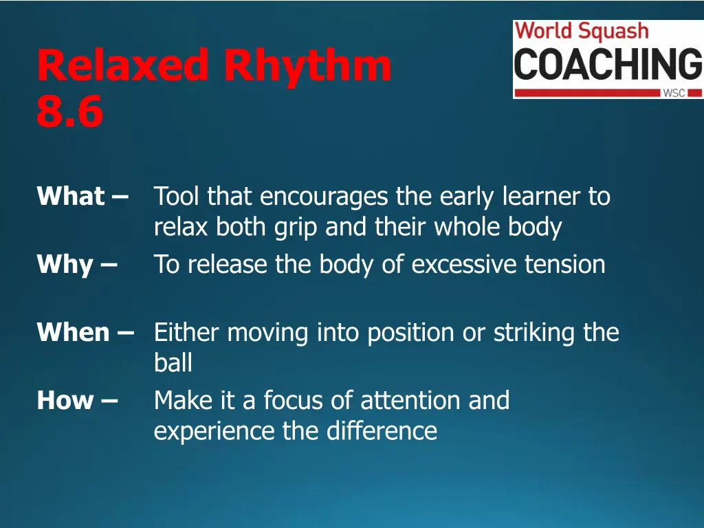 relaxed rhythm 8 6