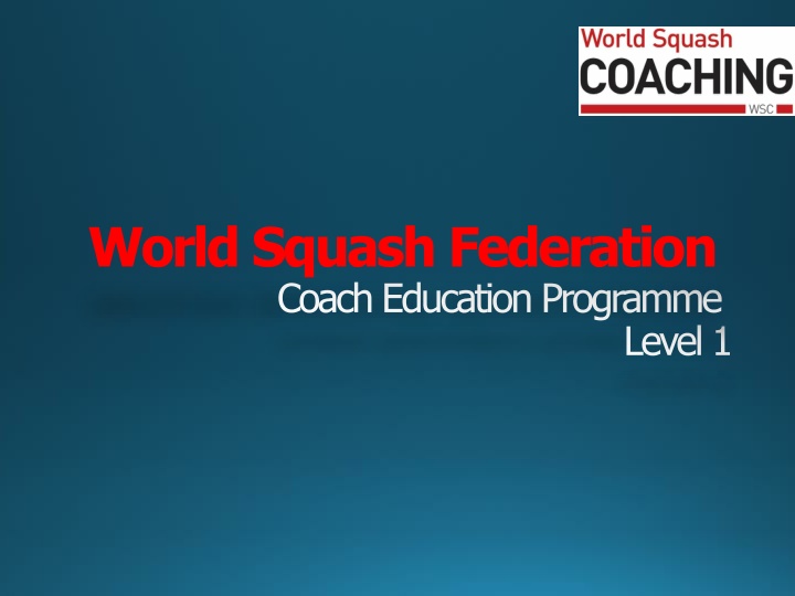 world squash federation coach education programme