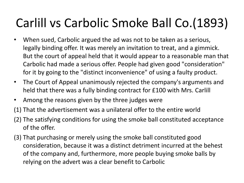 carlill vs carbolic smoke ball co 1893 2