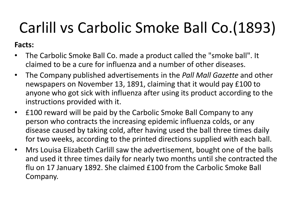 carlill vs carbolic smoke ball co 1893