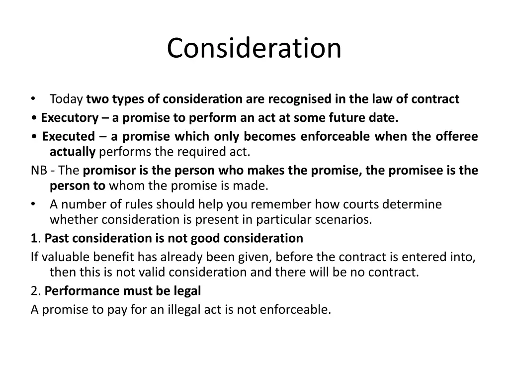 consideration 1