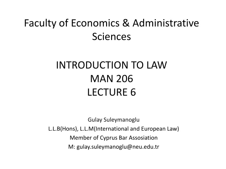 faculty of economics administrative sciences