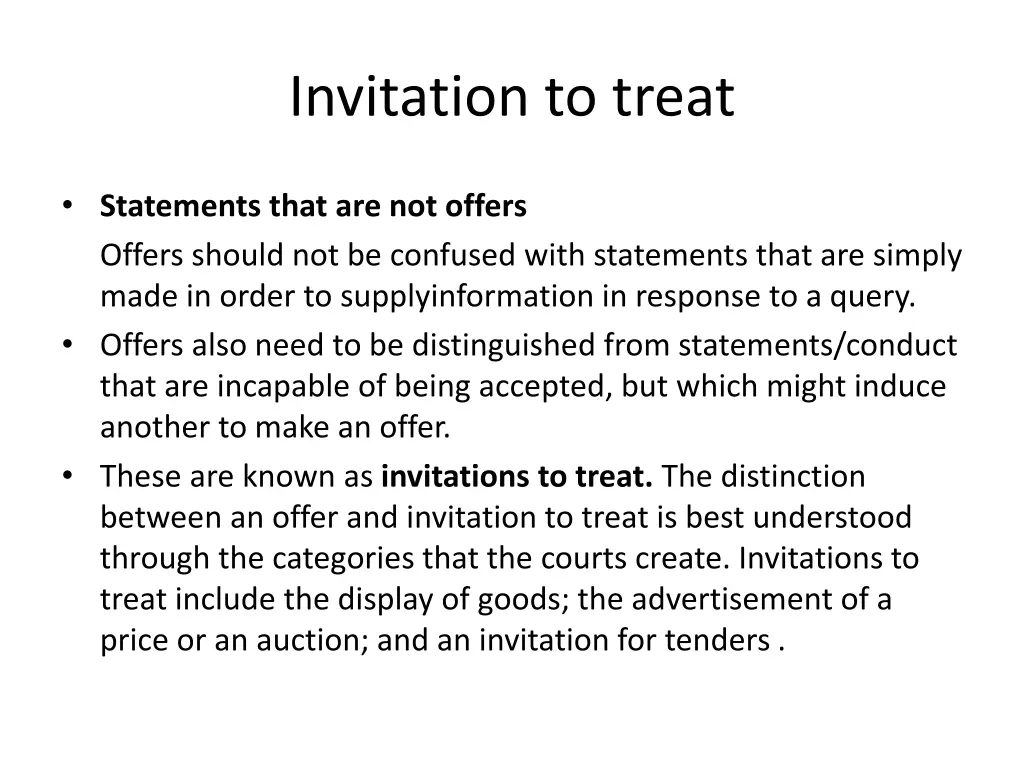 invitation to treat
