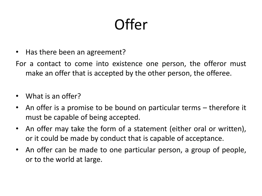 offer