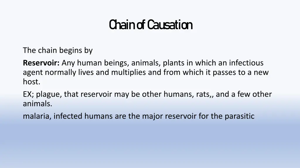 c hain of c ausation