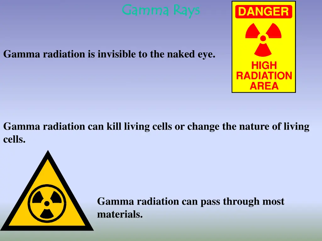 gamma rays gamma rays