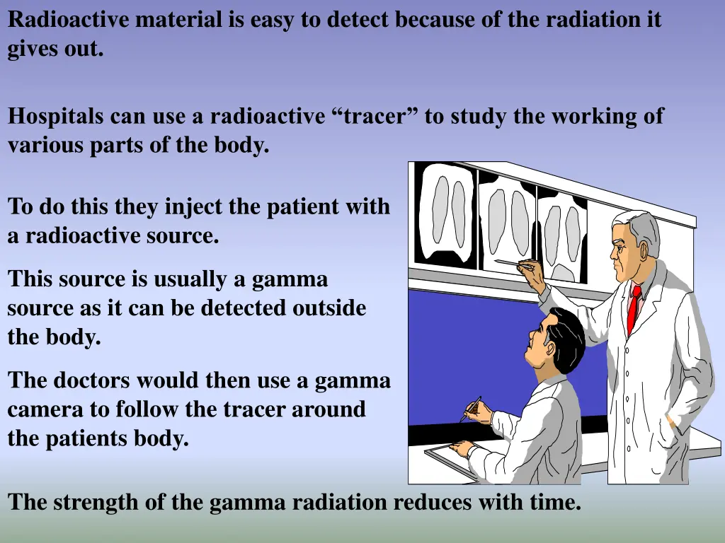 radioactive material is easy to detect because