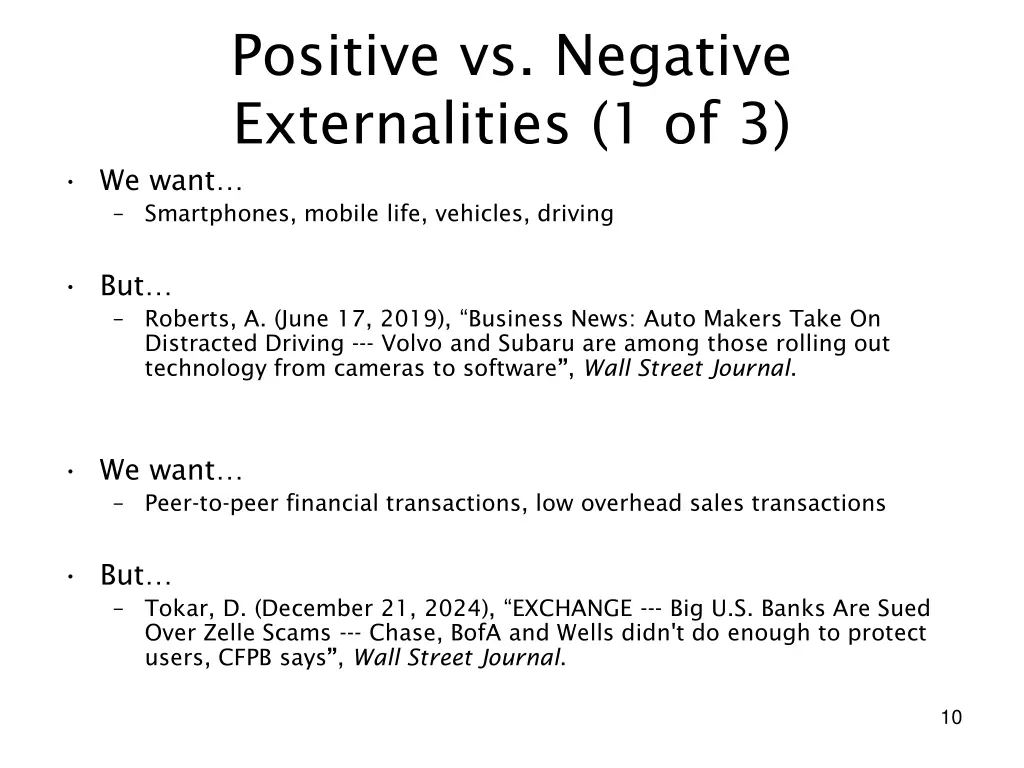 positive vs negative externalities 1 of 3 we want