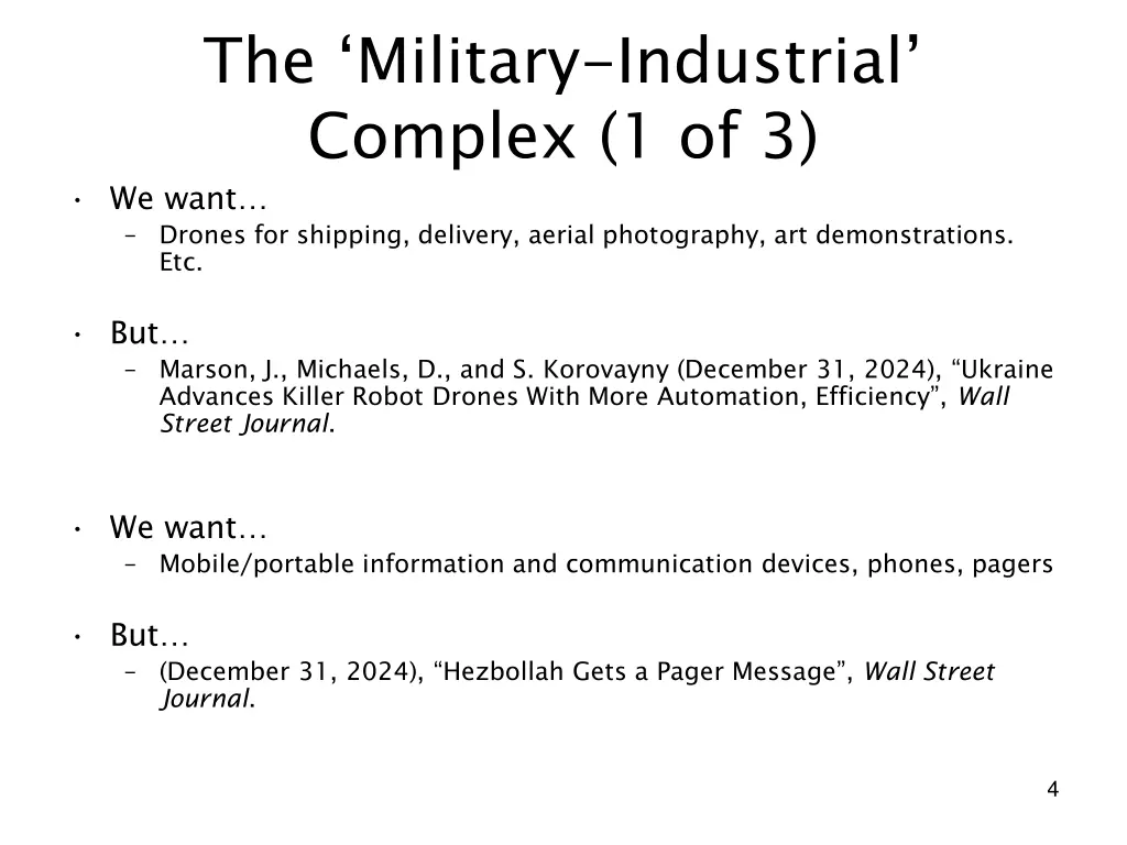 the military industrial complex 1 of 3 we want