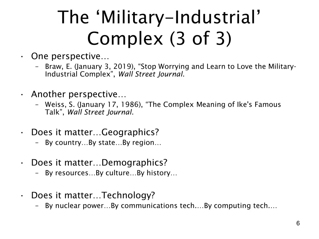 the military industrial complex