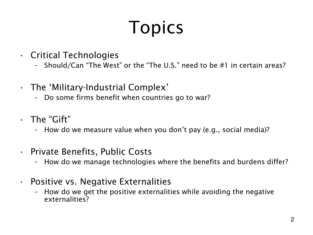topics