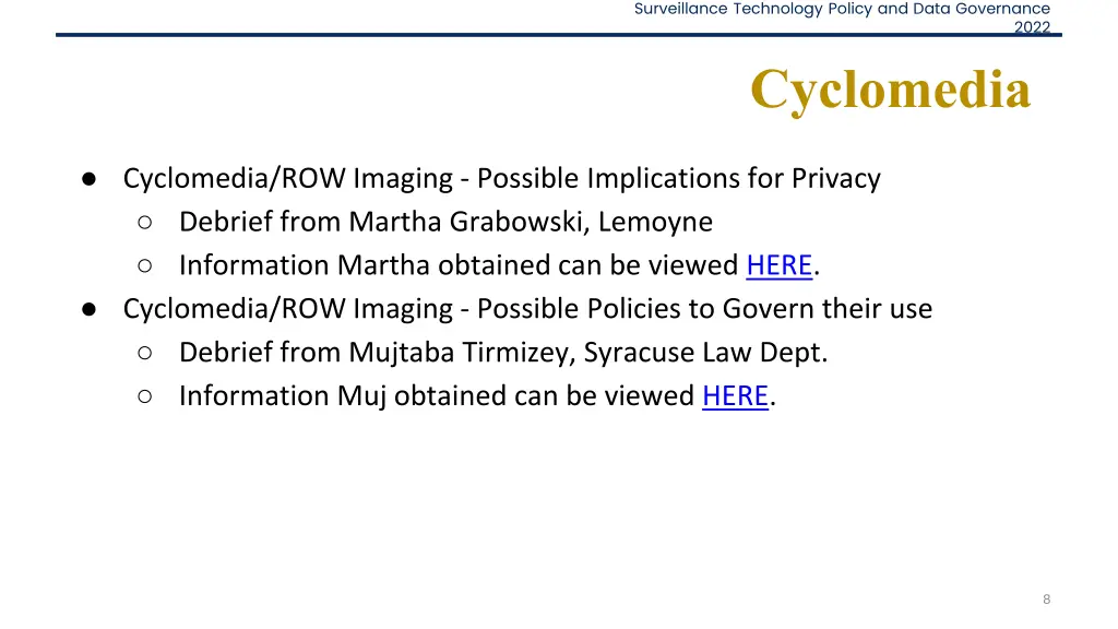 surveillance technology policy and data governance 6