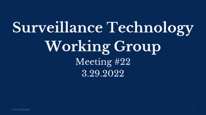 surveillance technology policy and data governance