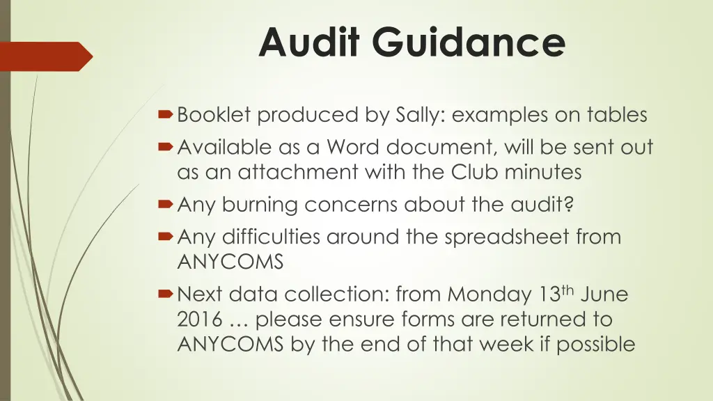 audit guidance