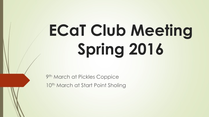 ecat club meeting spring 2016
