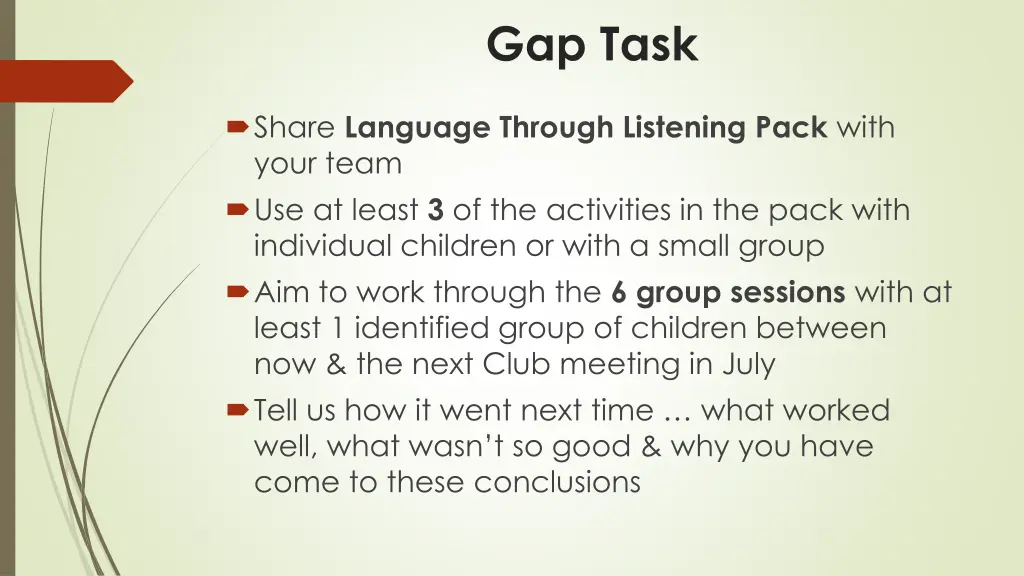 gap task