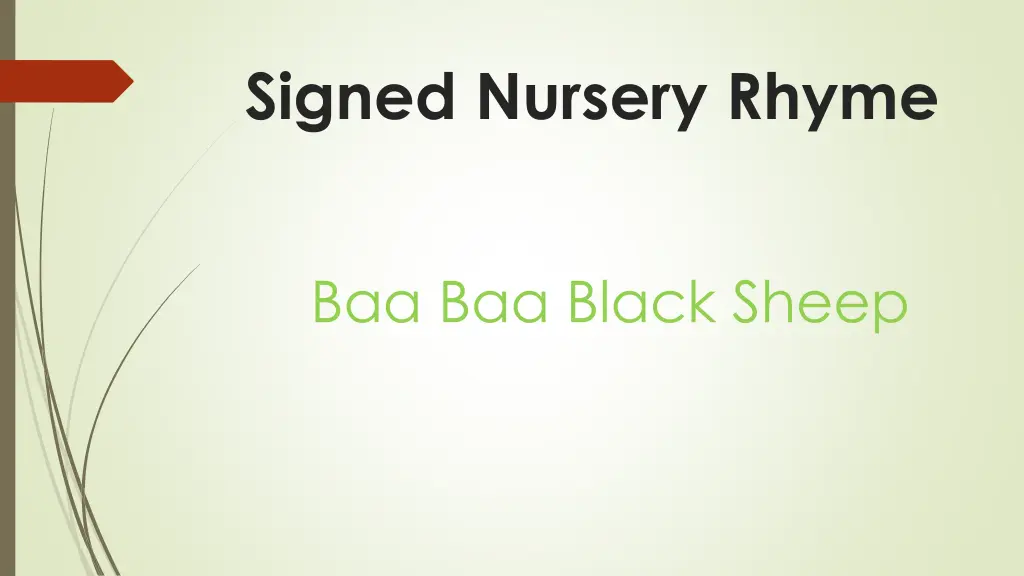 signed nursery rhyme