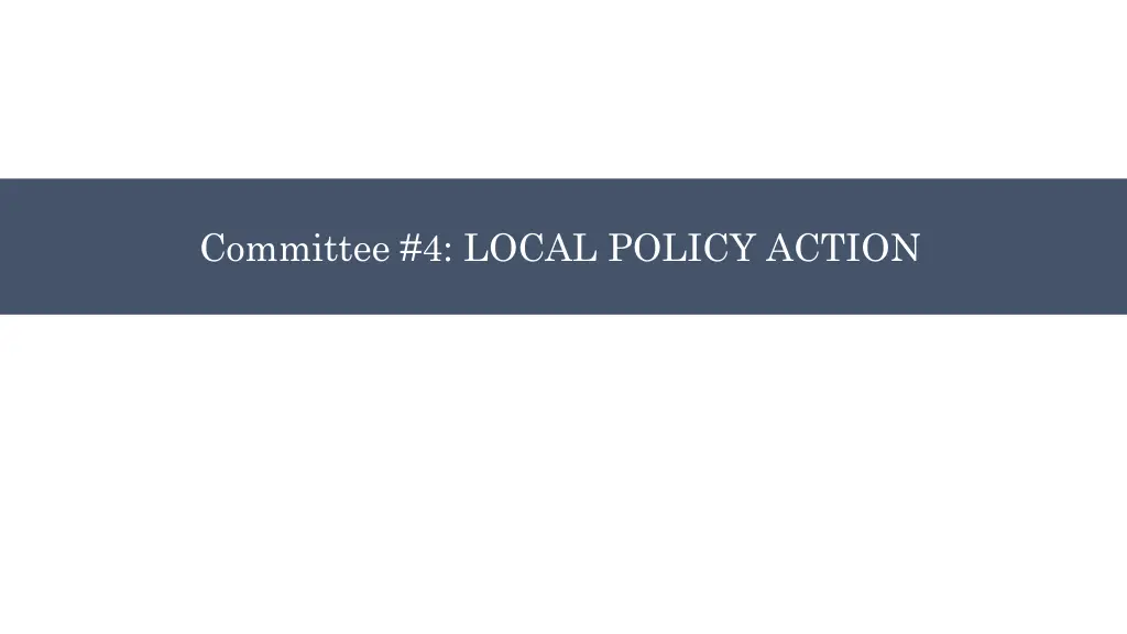 committee 4 local policy action