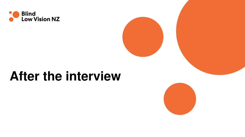 after the interview
