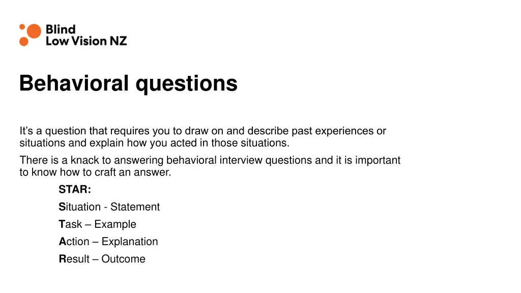 behavioral questions