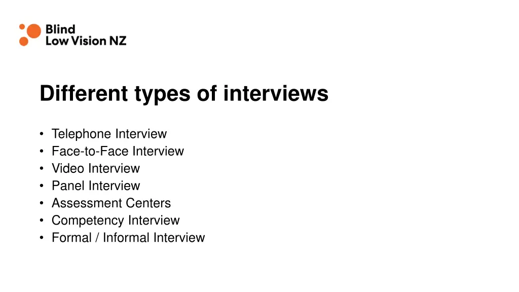 different types of interviews