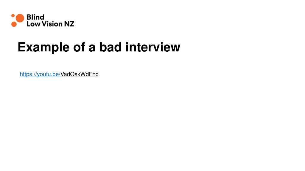 example of a bad interview