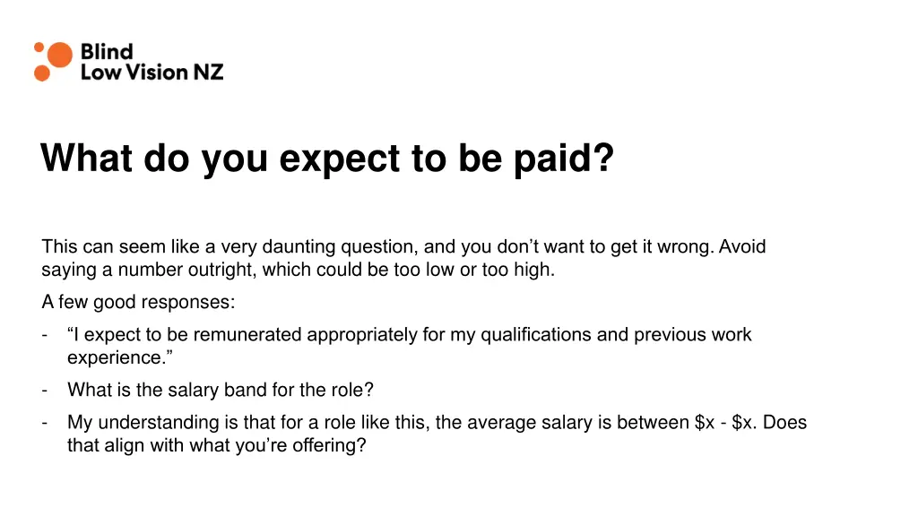 what do you expect to be paid