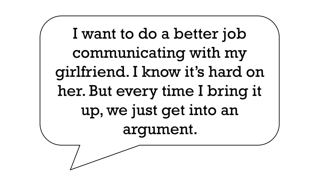 i want to do a better job communicating with 1