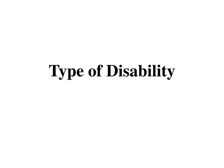 type of disability