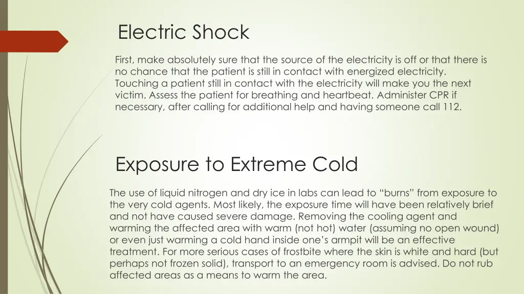 electric shock