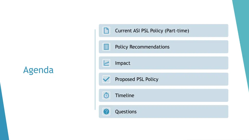 current asi psl policy part time